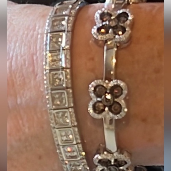 18 karat gold, and 3 carat diamond bracelet - Picture 11 of 17